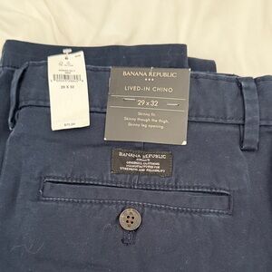NWT Banana Republic Men's Dark Blue Chino Pants